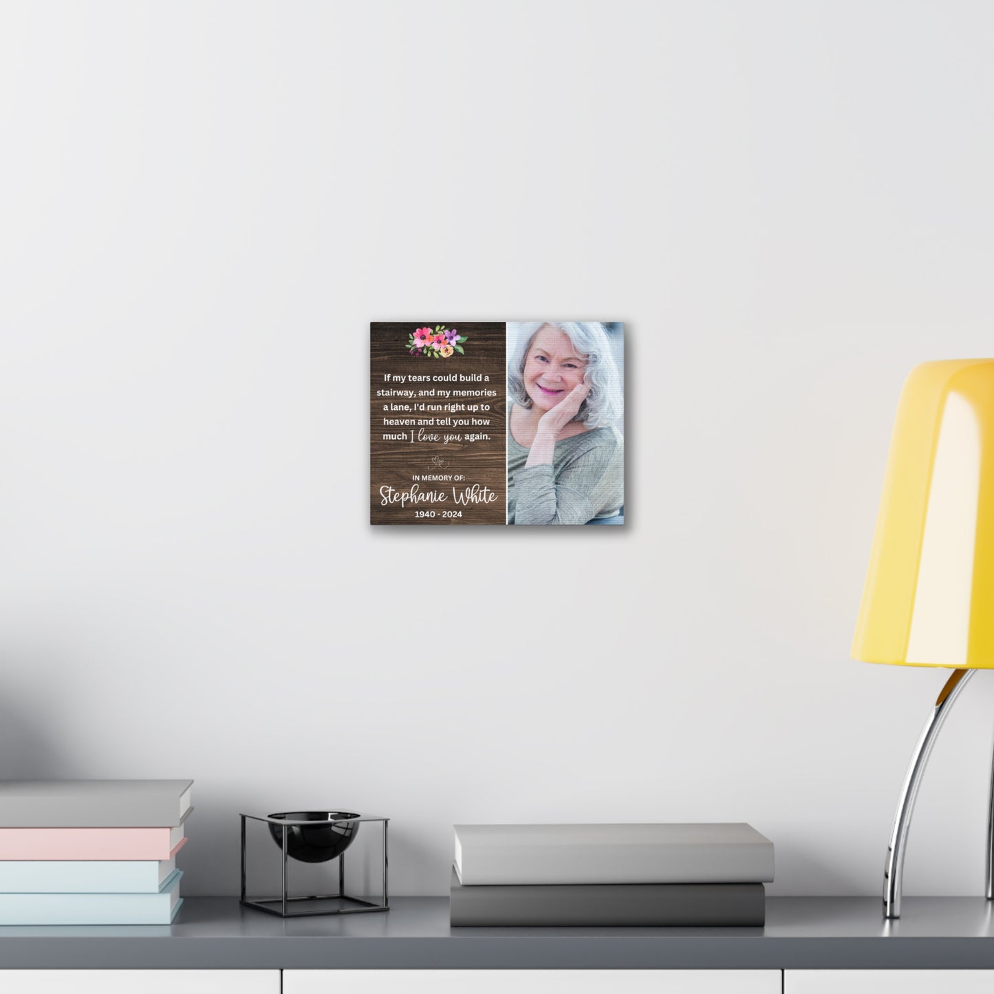 In Memory of Mom Custom Memorial Canvas Wall Art