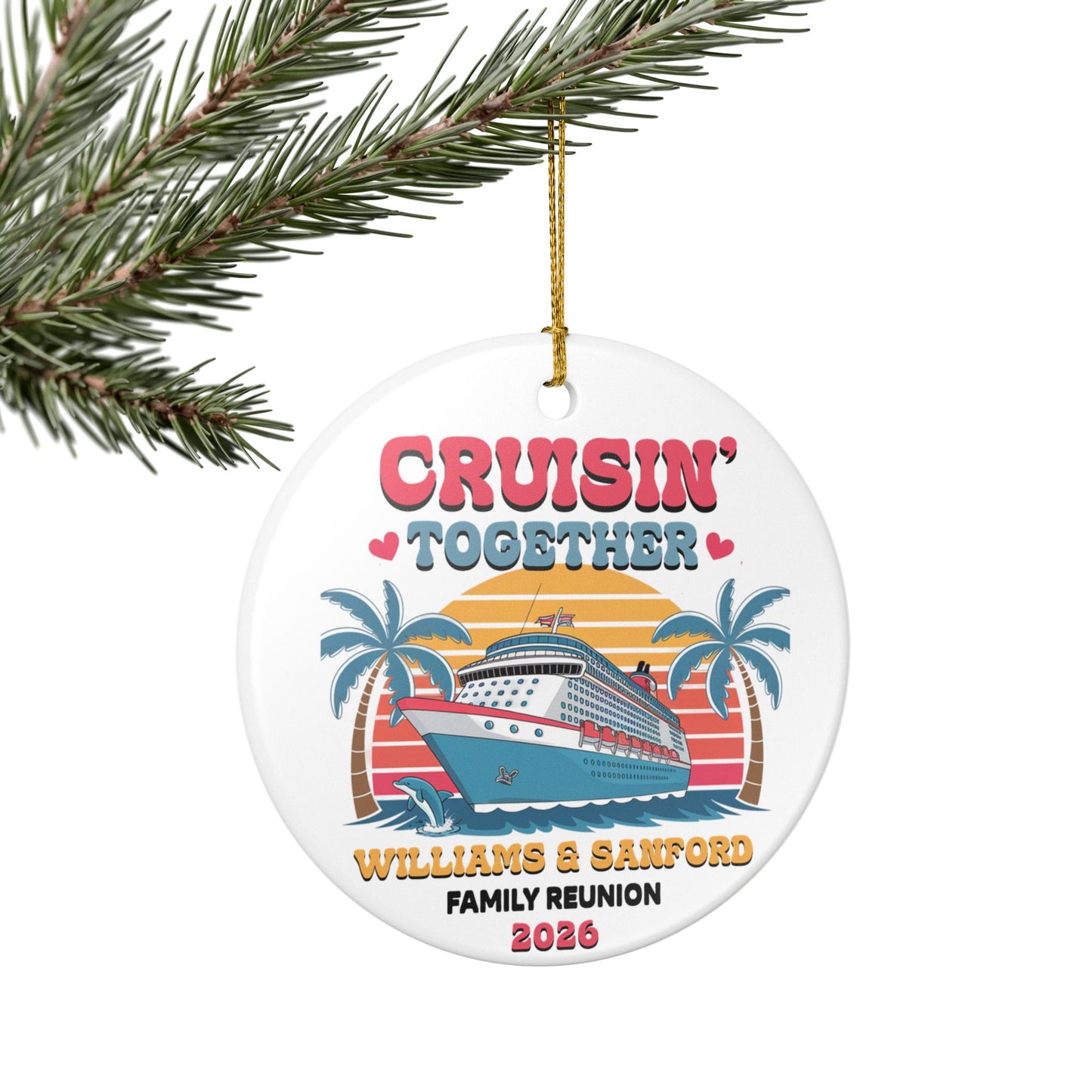 Family Cruise Personalized Ornament