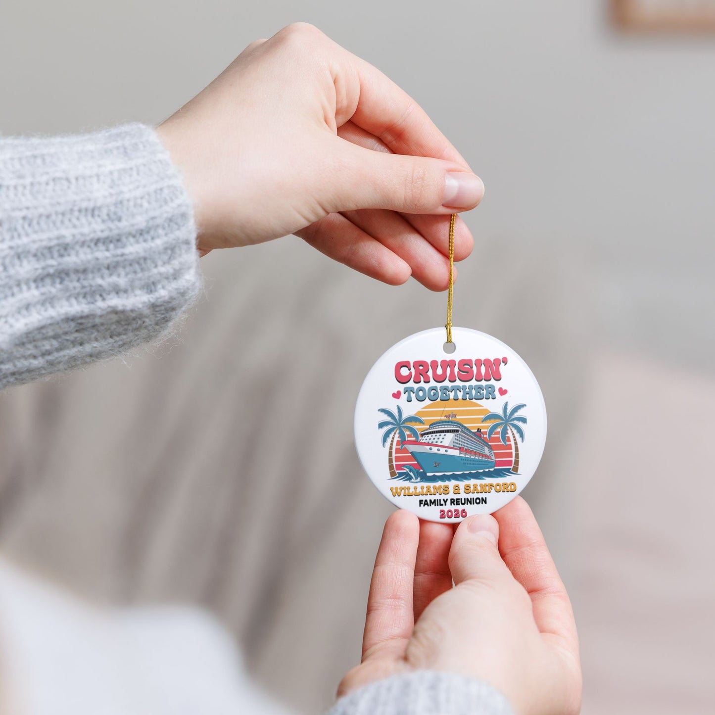 Family Cruise Personalized Ornament