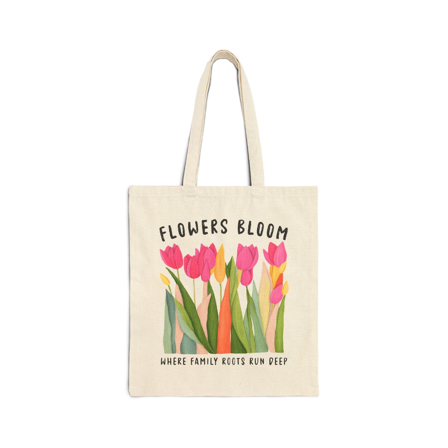 Floral Genealogy Quote Bag