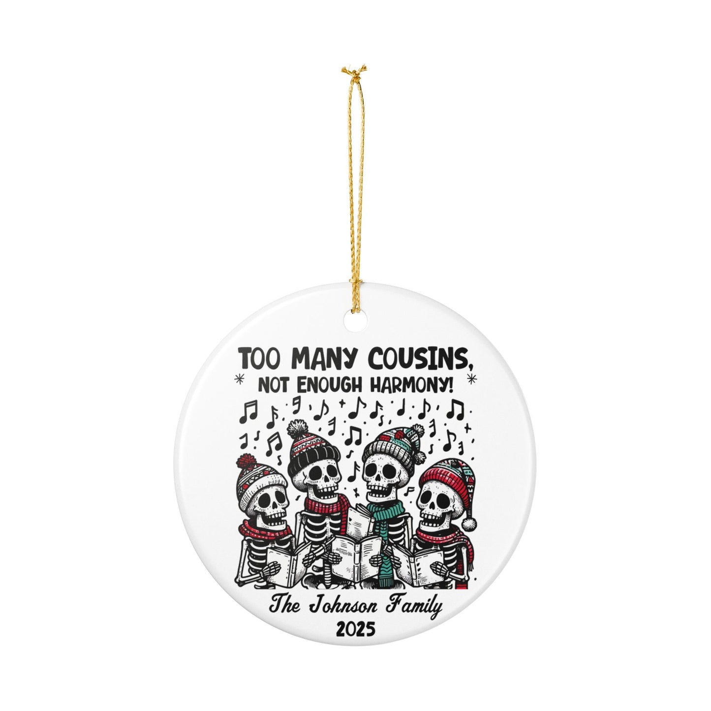 Personalized Skeleton Carolers Ornament