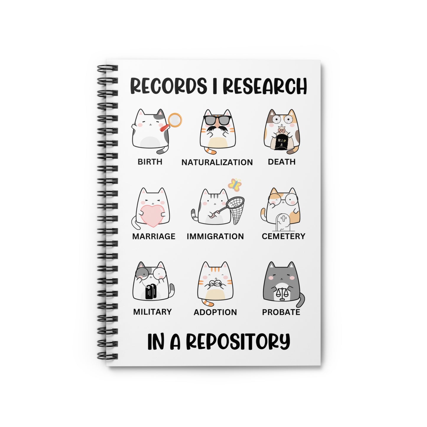 Cute Cat Notebook for Family Historians