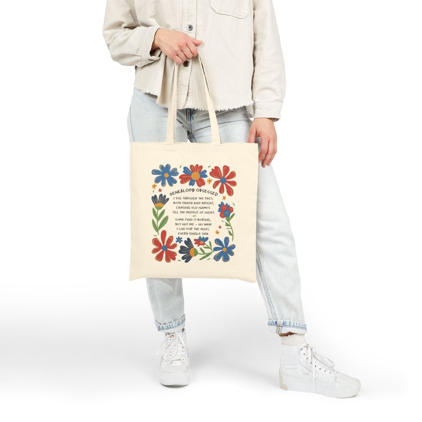 Genealogy Poem Tote Bag