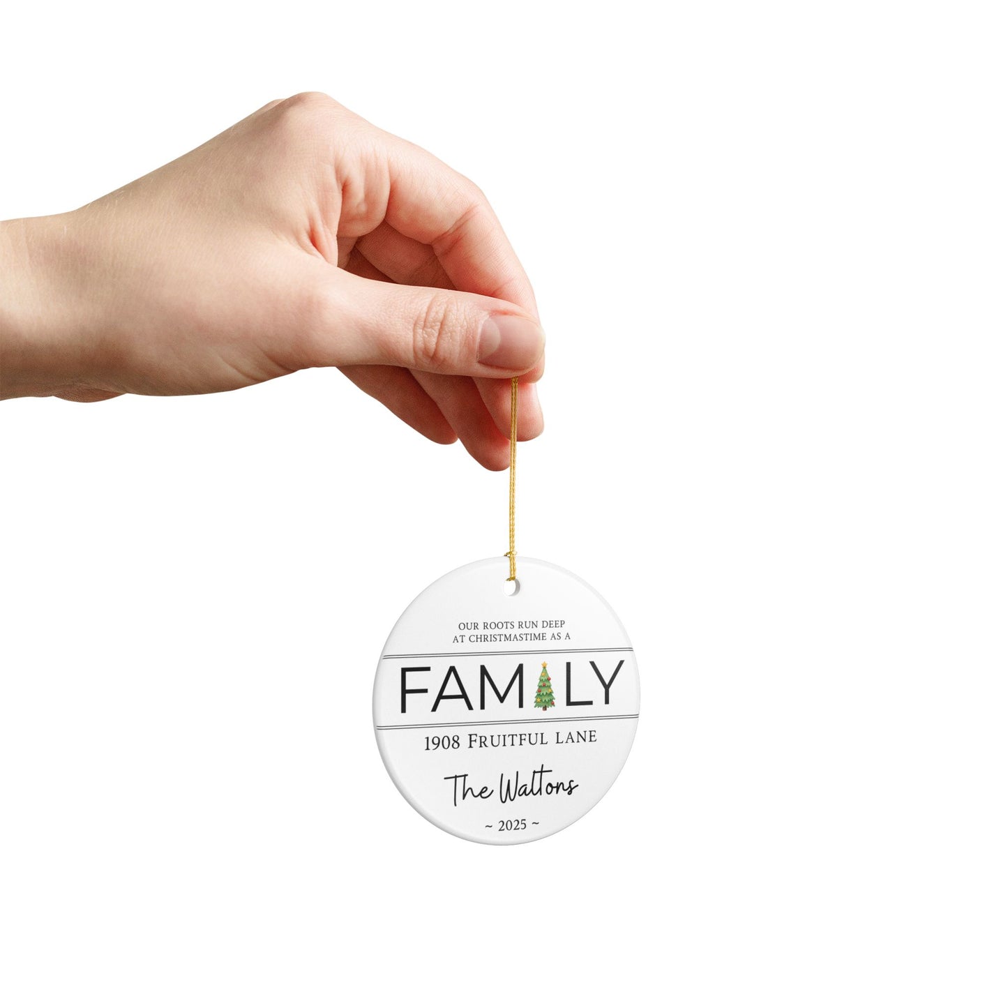 Personalized Our Roots Run Deep Christmas Ornament