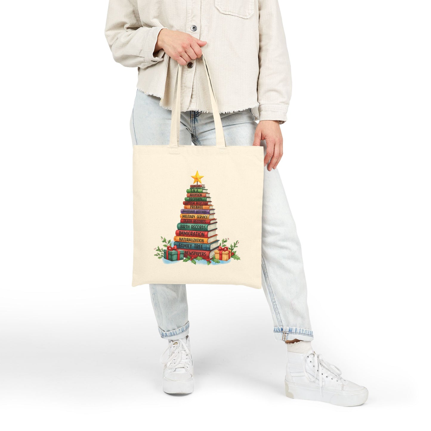 Genealogy Book Tree Tote Bag