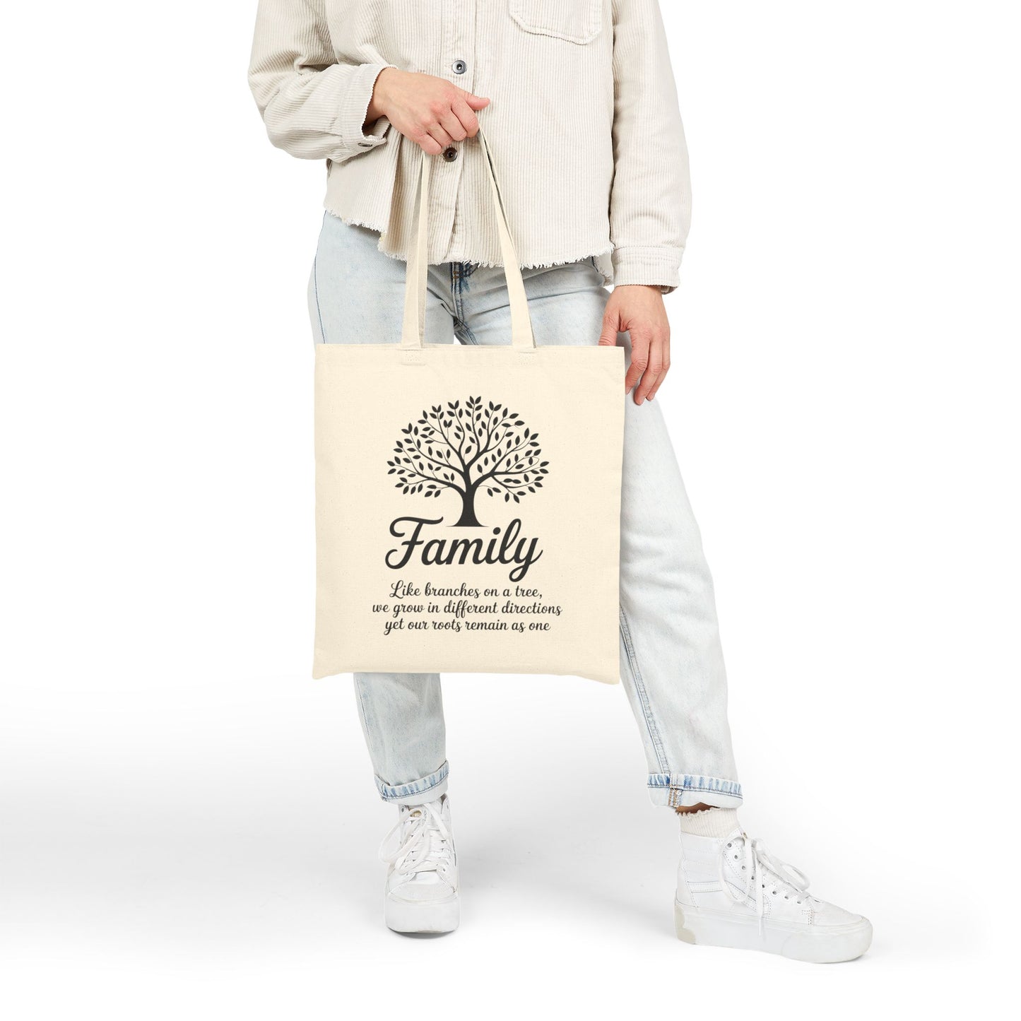 Family Tree Quote Tote Bag