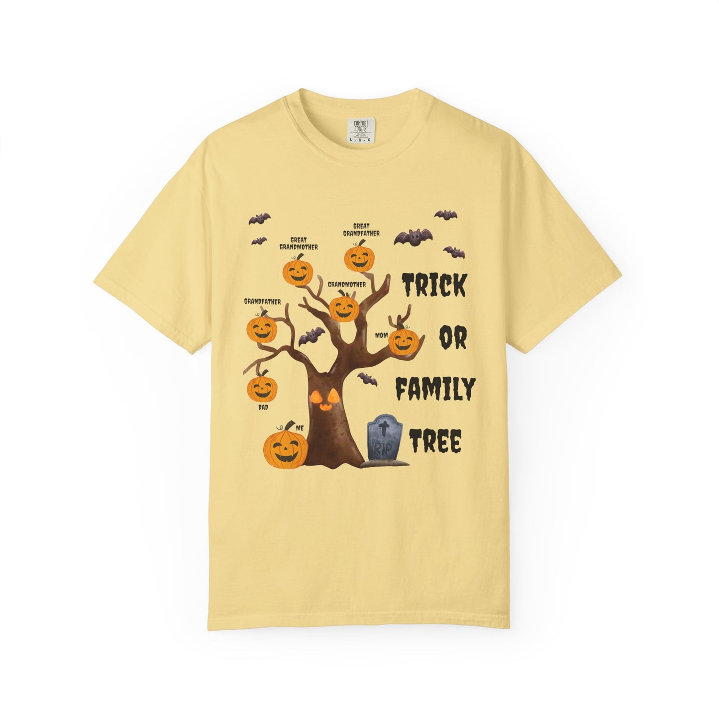 Trick or Family Tree Comfort Colors Genealogy T-Shirt Gift
