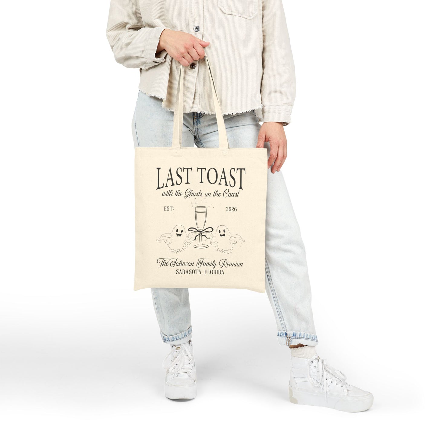 Last Toast With The Ghosts Custom Family Reunion Tote Bag