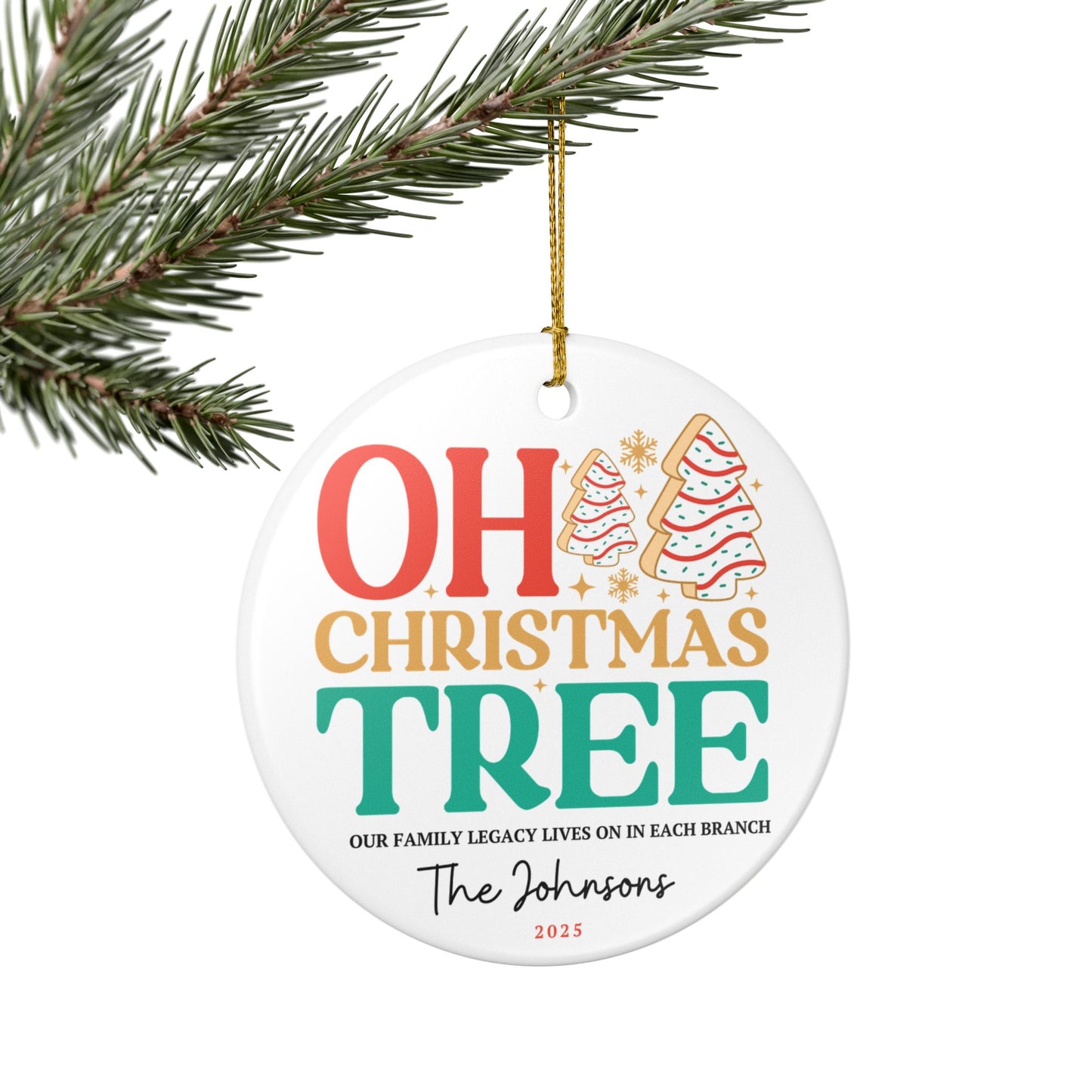 Personalized Oh Christmas Tree Family Ornament