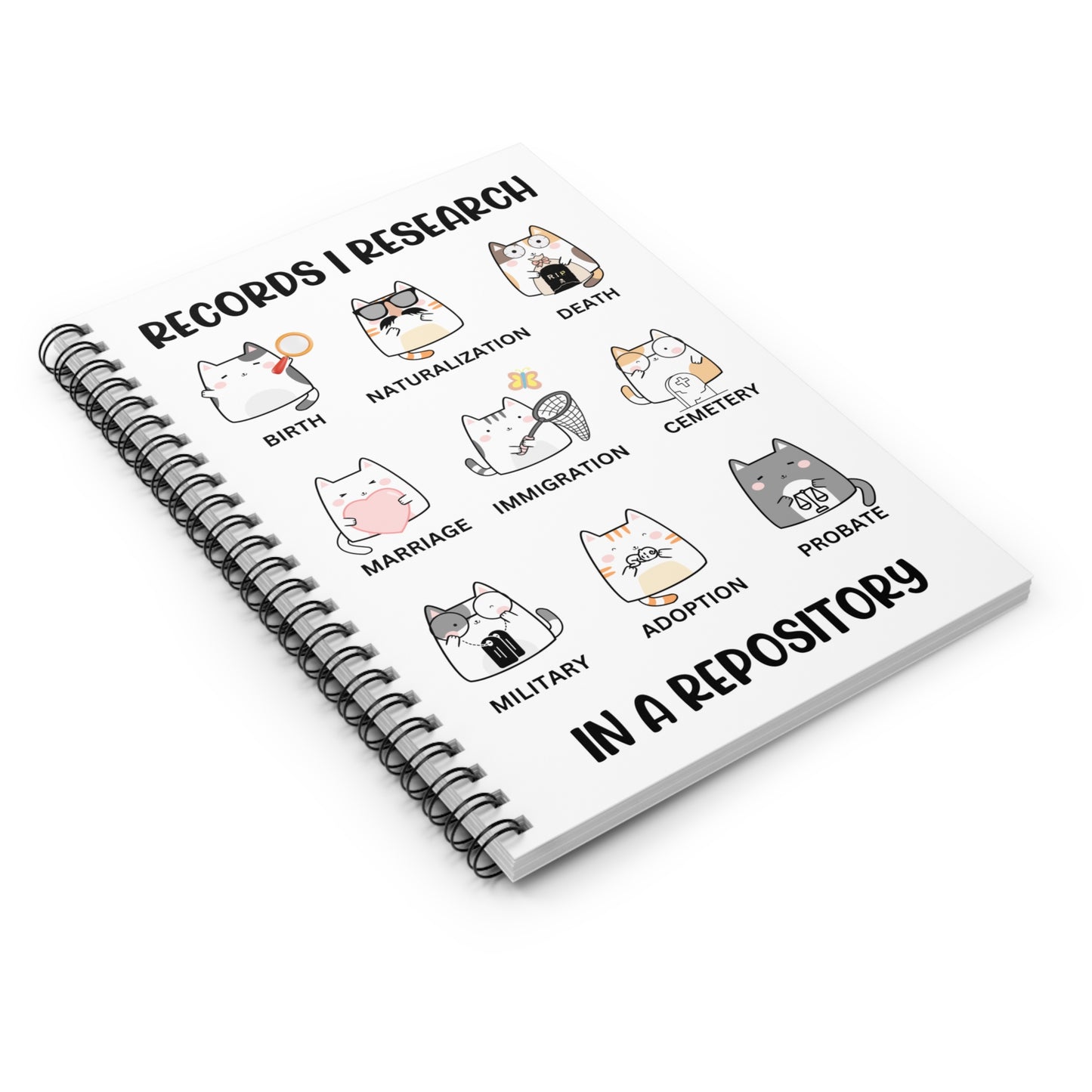 Cute Cat Notebook for Family Historians