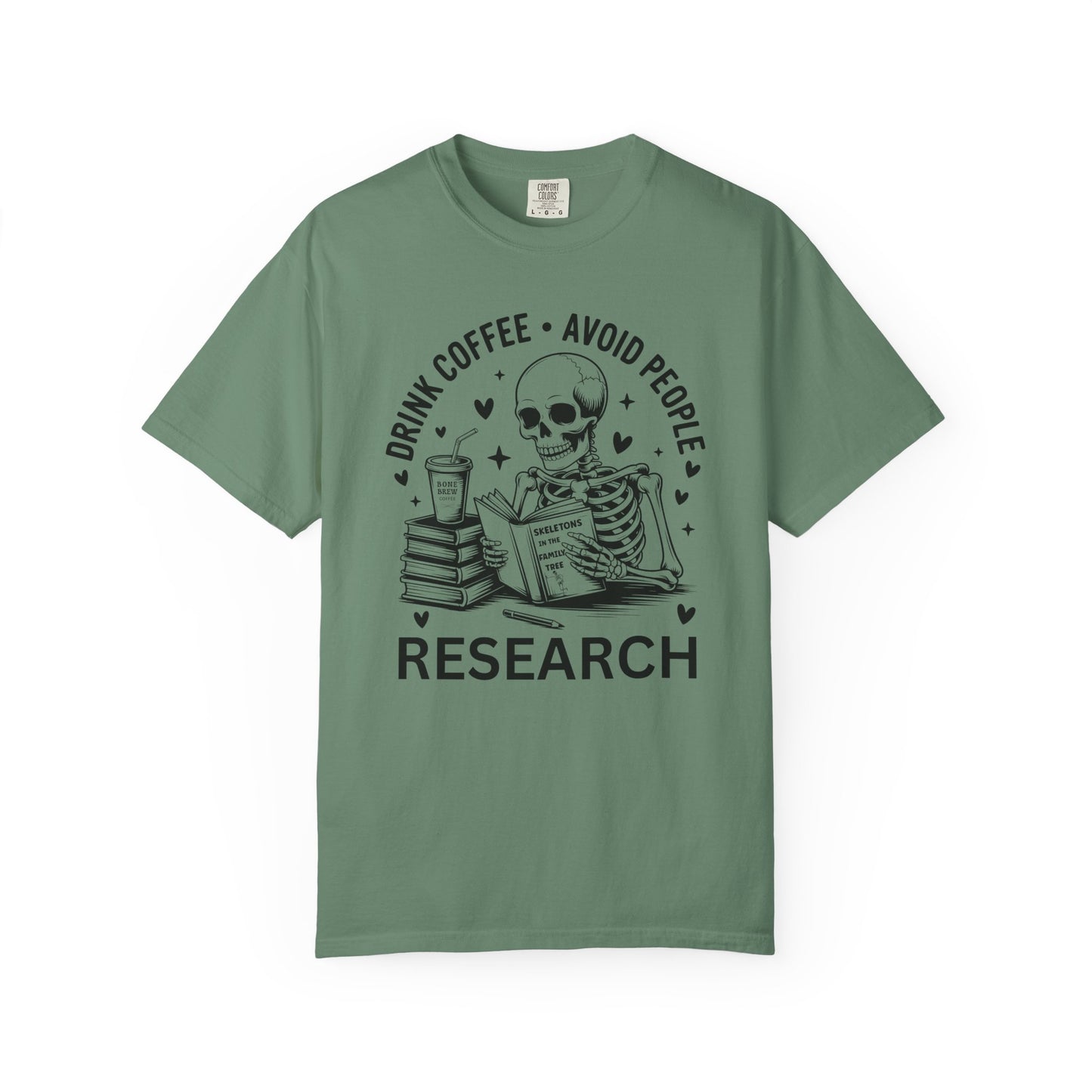 Bone Brew Coffee Research Halloween Genealogy T-Shirt