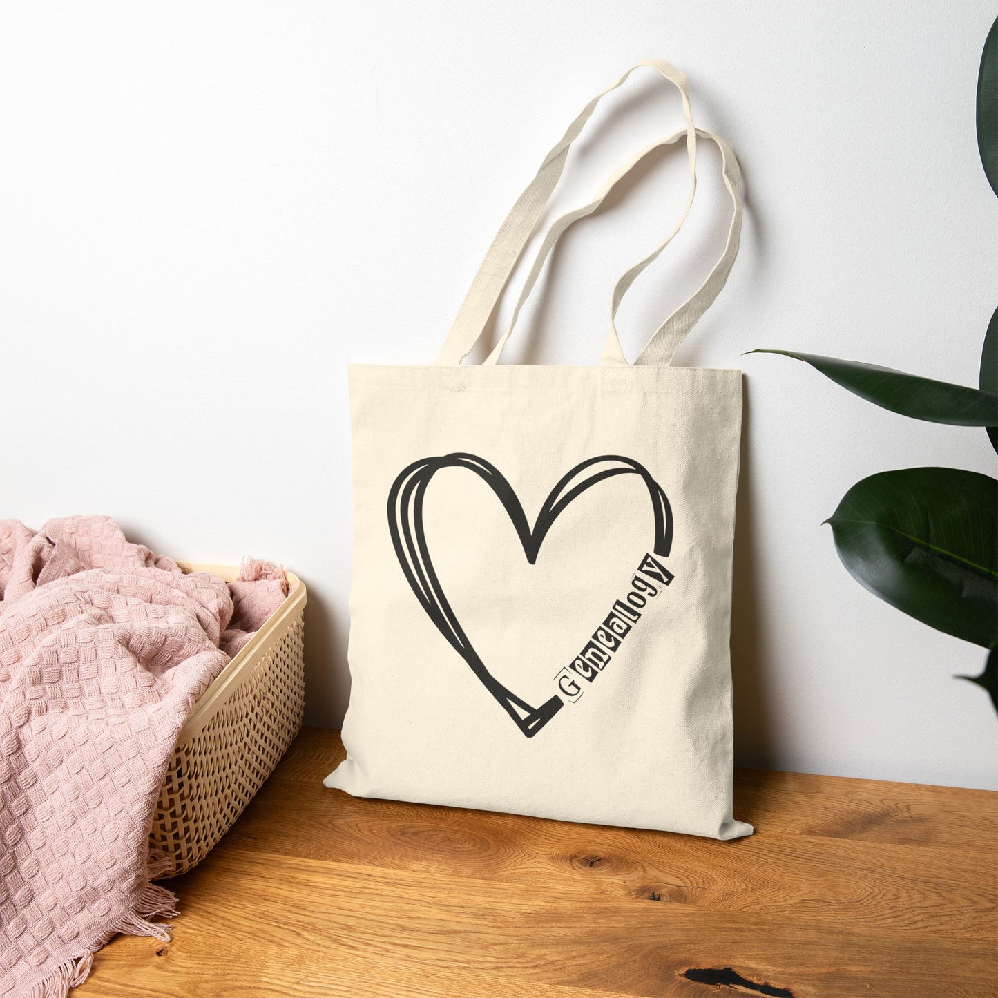 Genealogy Heart Tote Bag