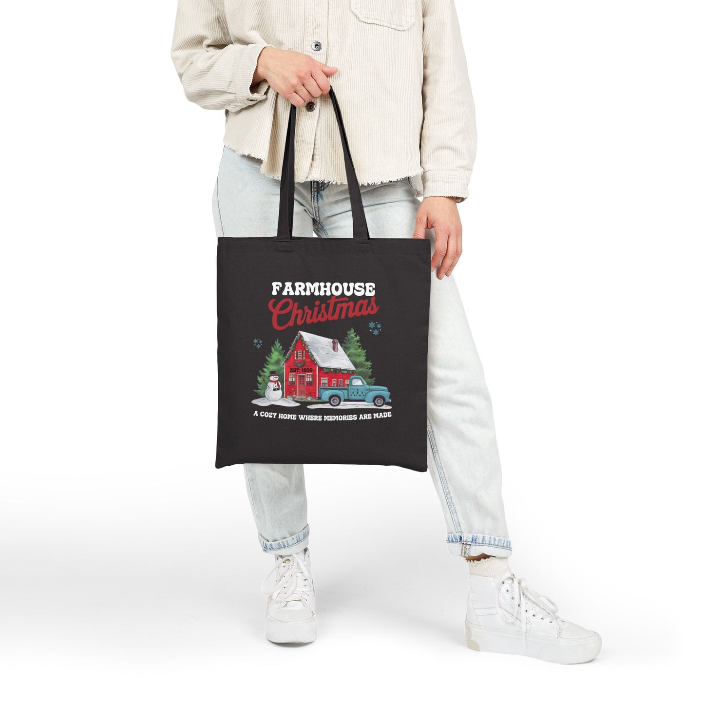 Farmhouse Christmas Tote Bag