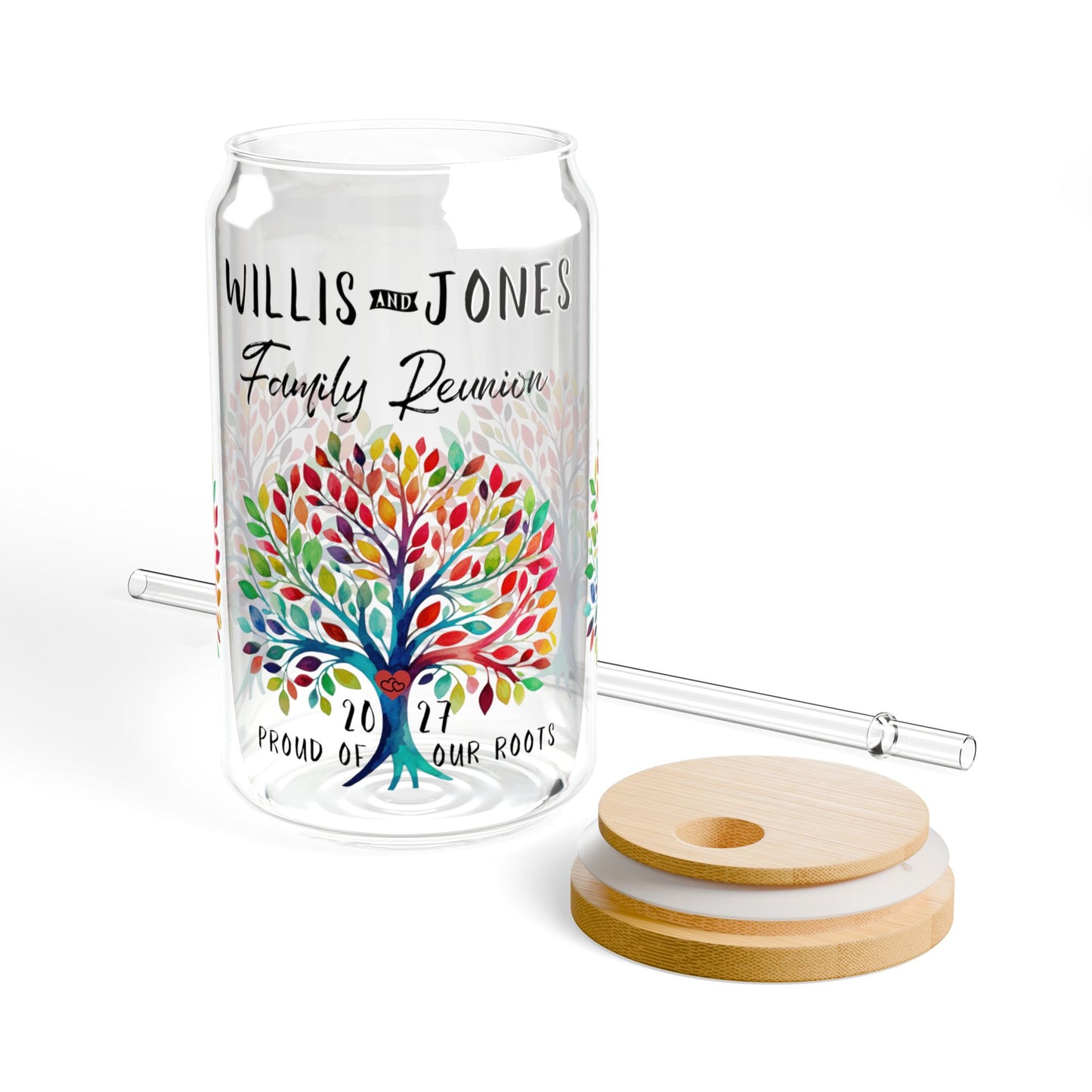Personalized Family Reunion Glass Sipper Cup