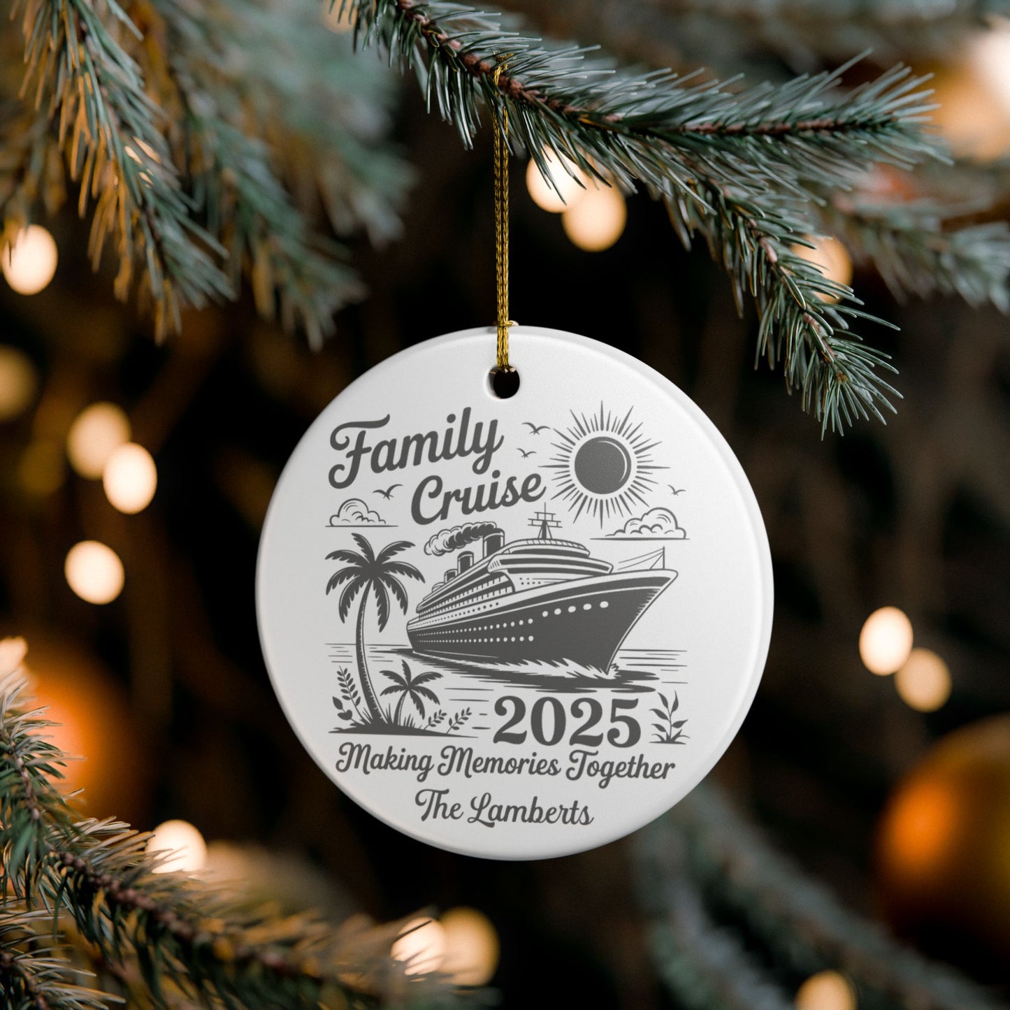 Personalized Family Cruise Ornament 2025