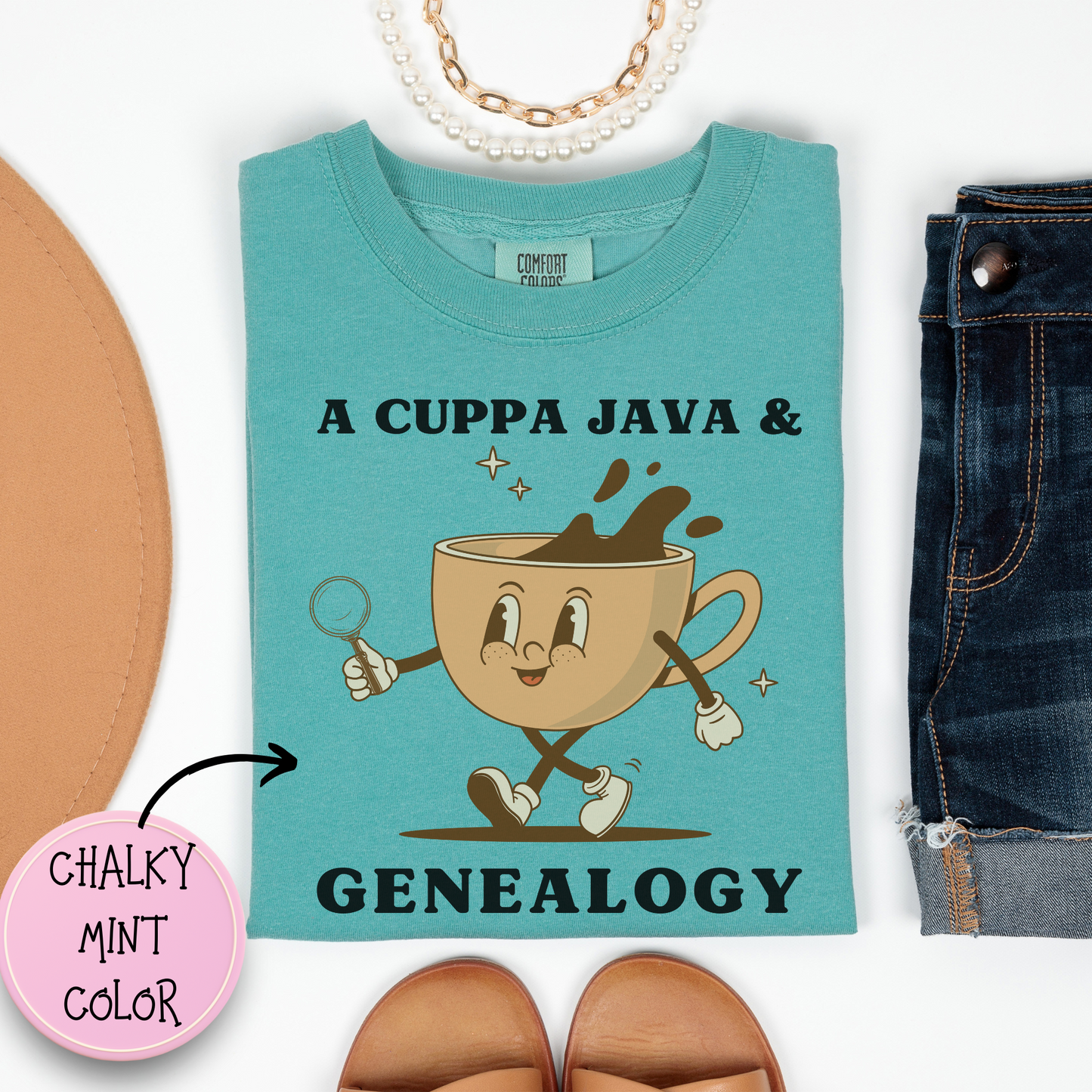 A Cuppa Java Genealogy Short Sleeve T-shirt