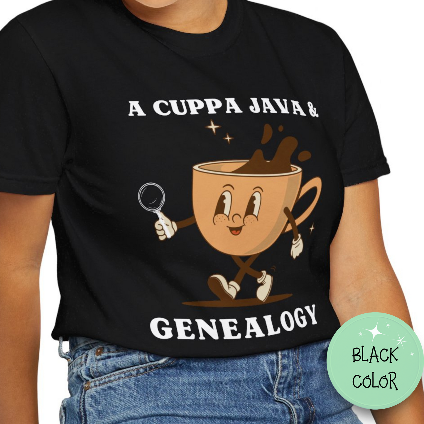 A Cuppa Java Genealogy Short Sleeve T-shirt