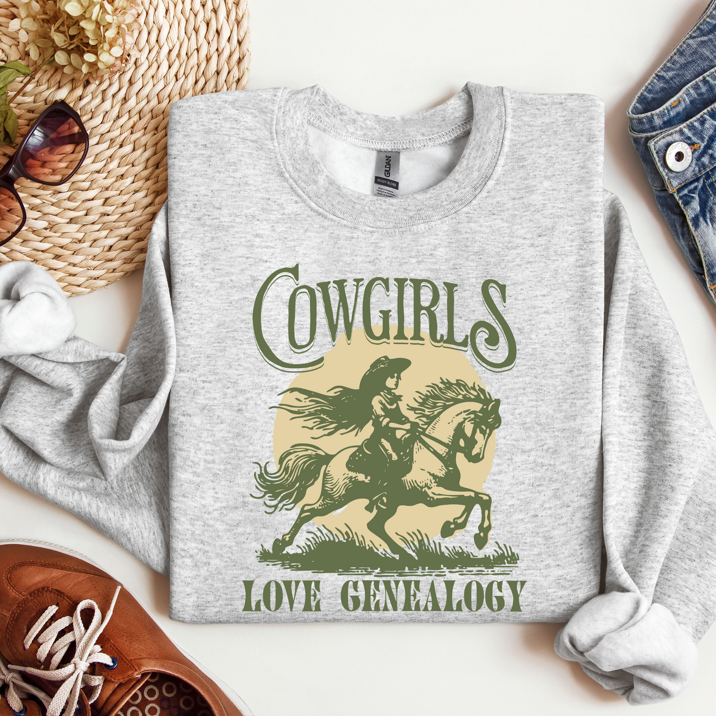 Cowgirls Love Genealogy Sweatshirt