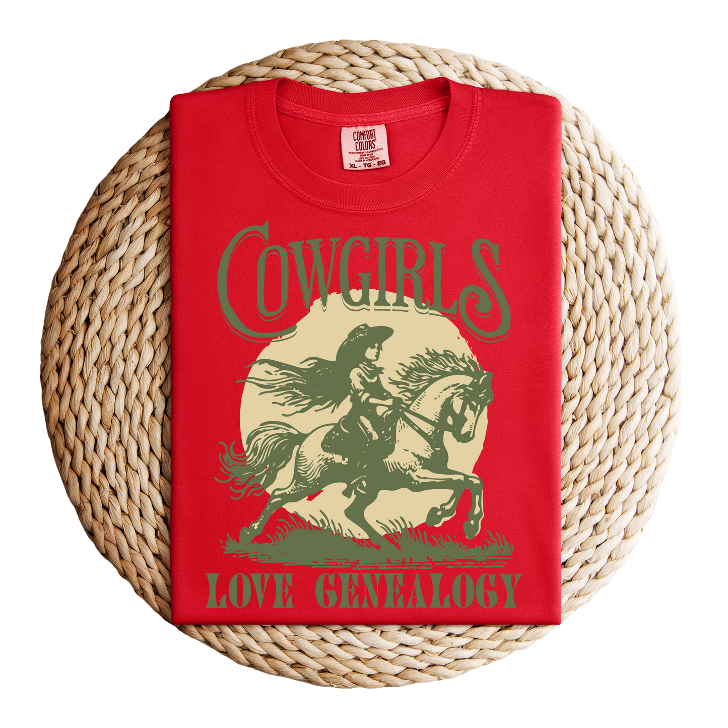 Cowgirls Love Genealogy Comfort Colors Genealogy T-Shirt