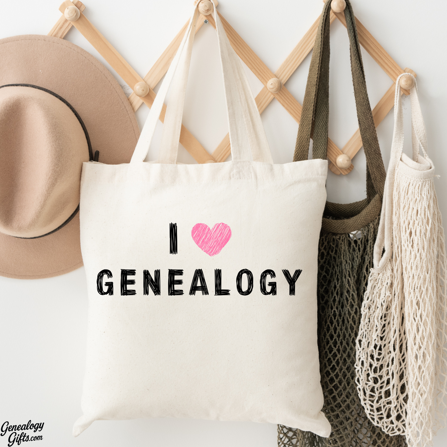 I HEART Genealogy Research Tote Bag