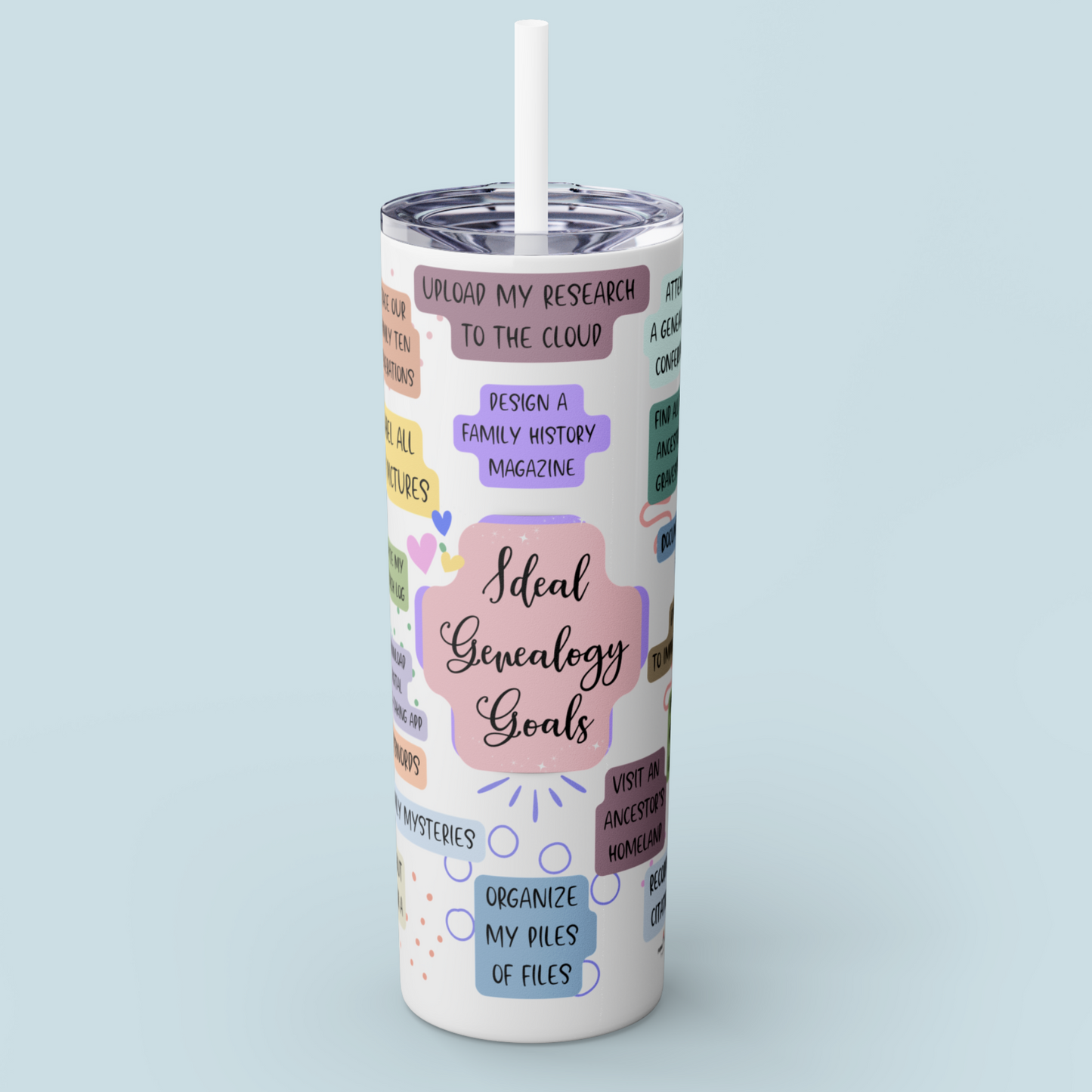 Genealogy Water Tumbler for Conferences