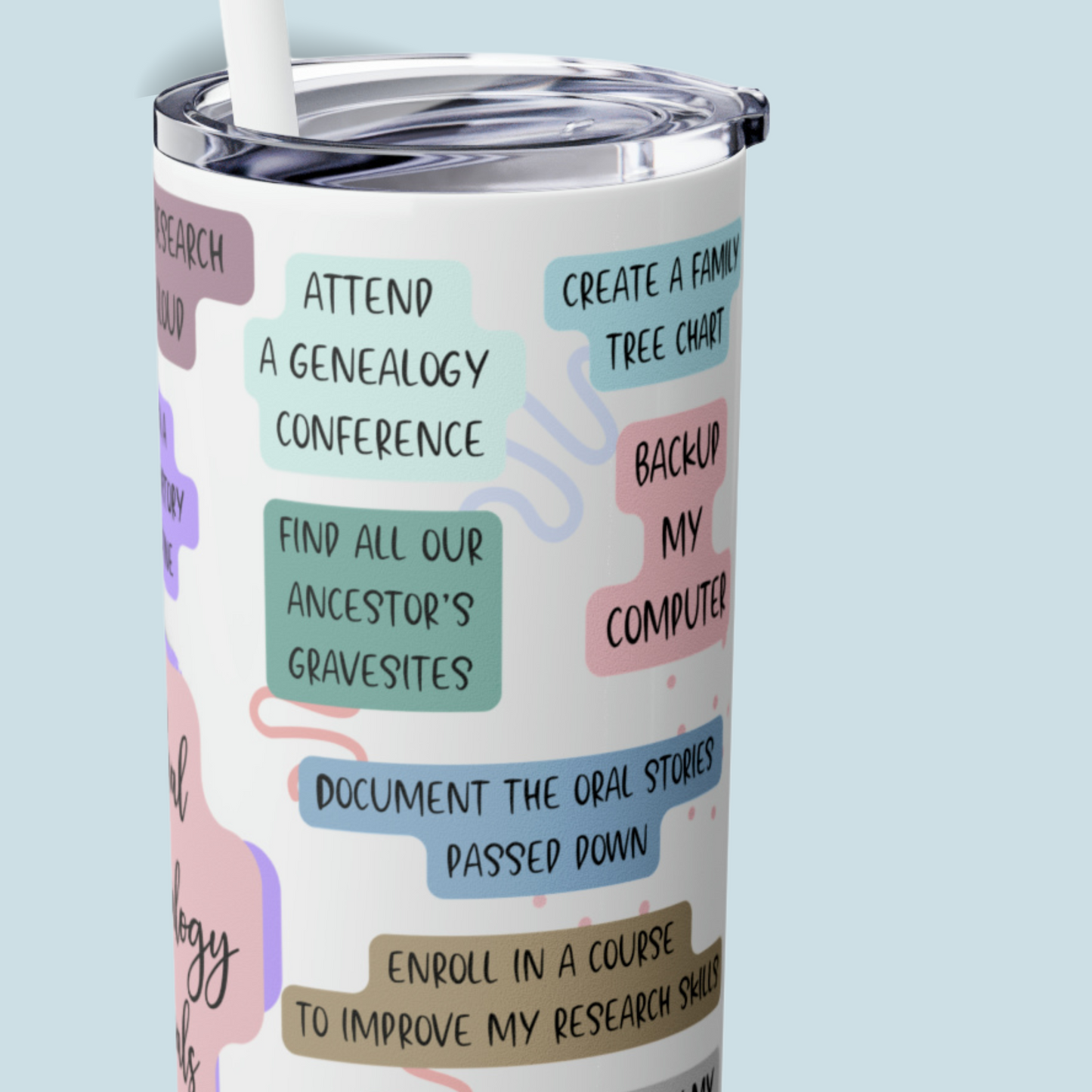 Genealogy Water Tumbler for Conferences
