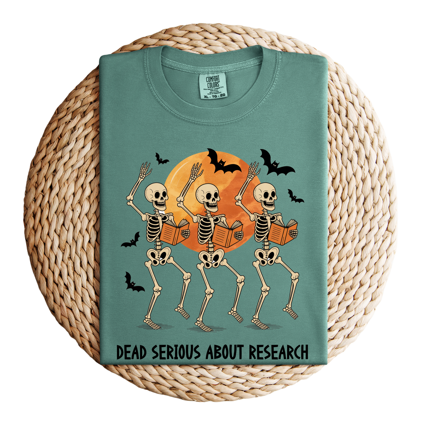 Dead Serious about Research Skeleton Halloween T-Shirt