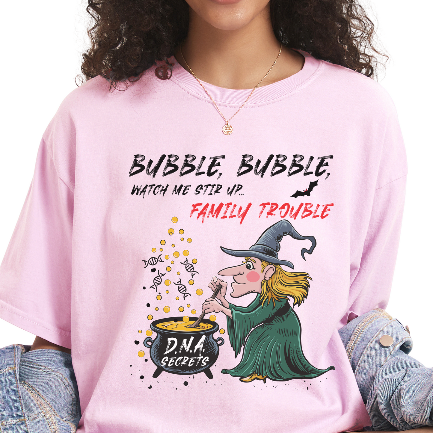 Funny DNA Genealogy T-Shirt Bubble Trouble