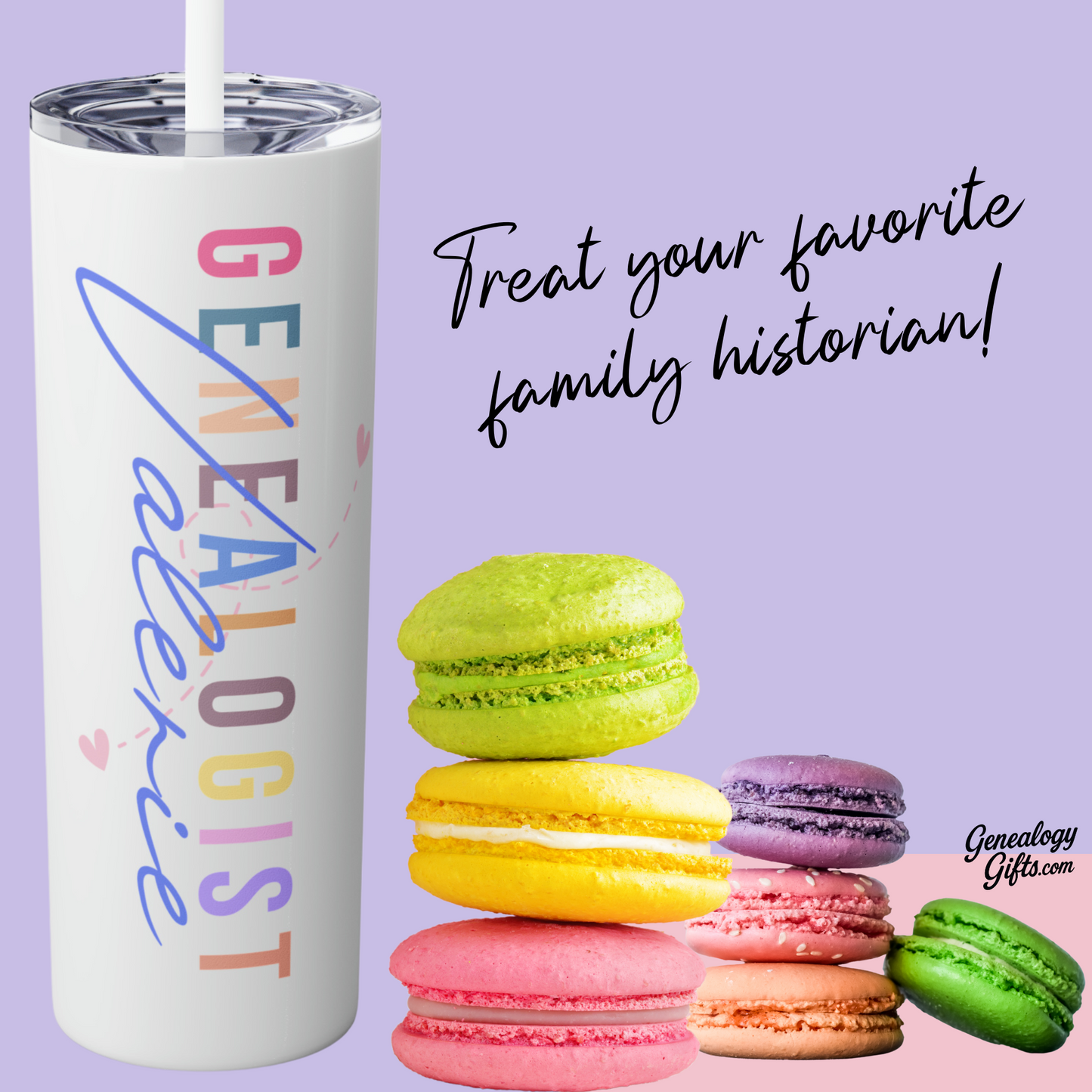 Personalized Genealogy Tumbler Gift for Family Historian