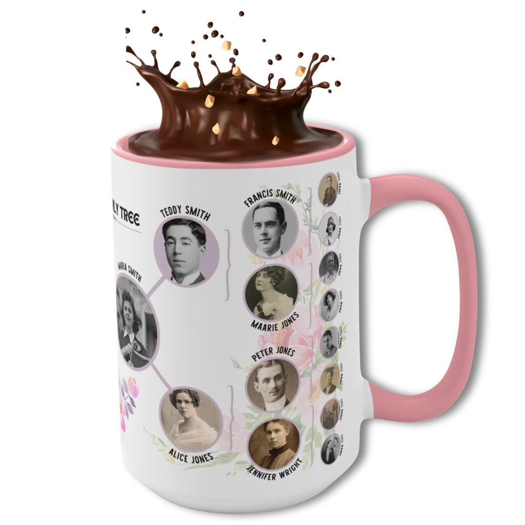 Additional Personalized 4 Generation Family Tree Mug 15oz