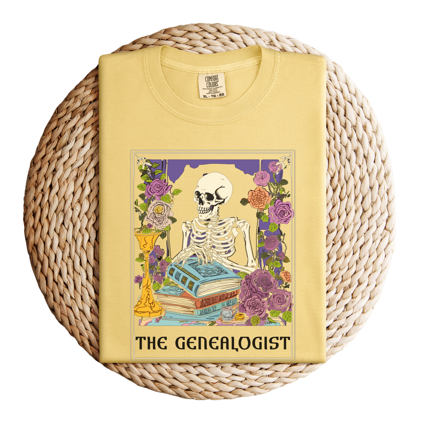 The Genealogist Vintage Skeleton Halloween T-Shirt