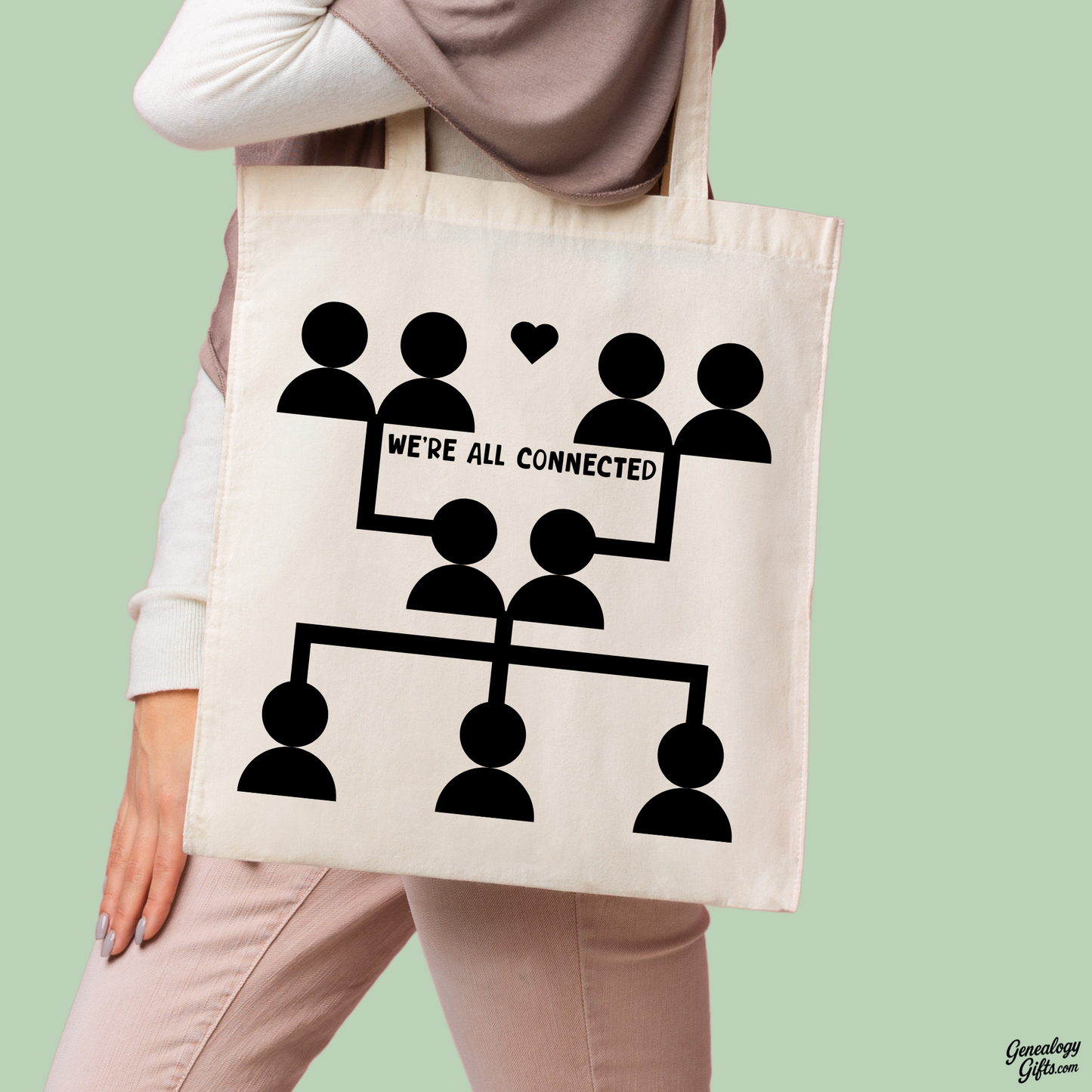 We're All Connected - Canvas Tote Bag