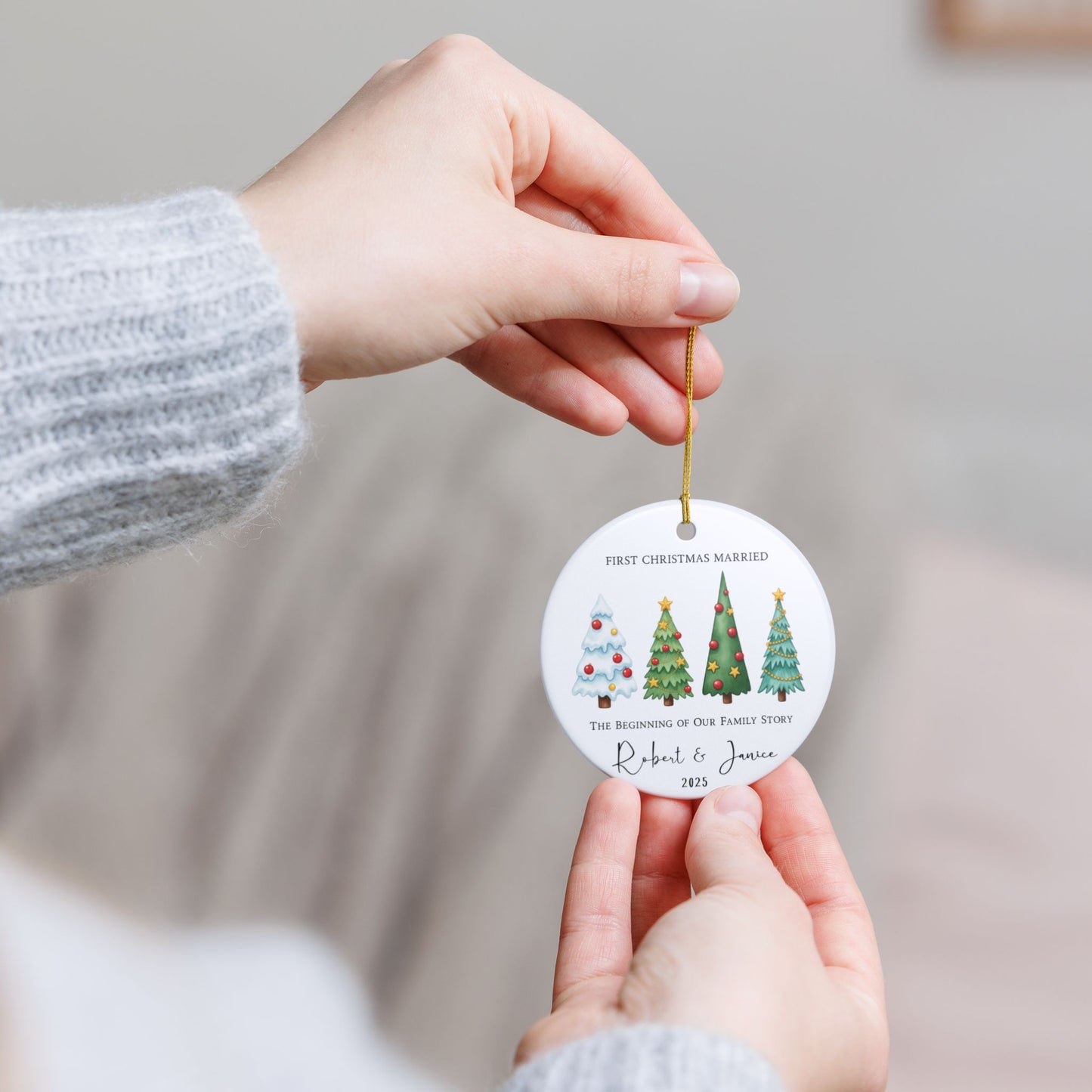 Personalized Family Christmas Tree Ornament