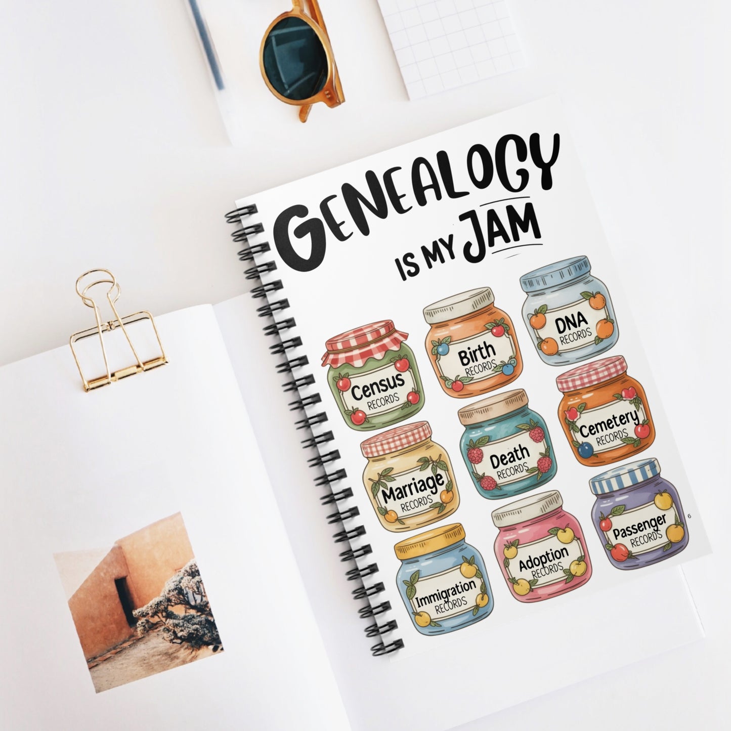 Genealogy Is My Jam Spiral Notebook