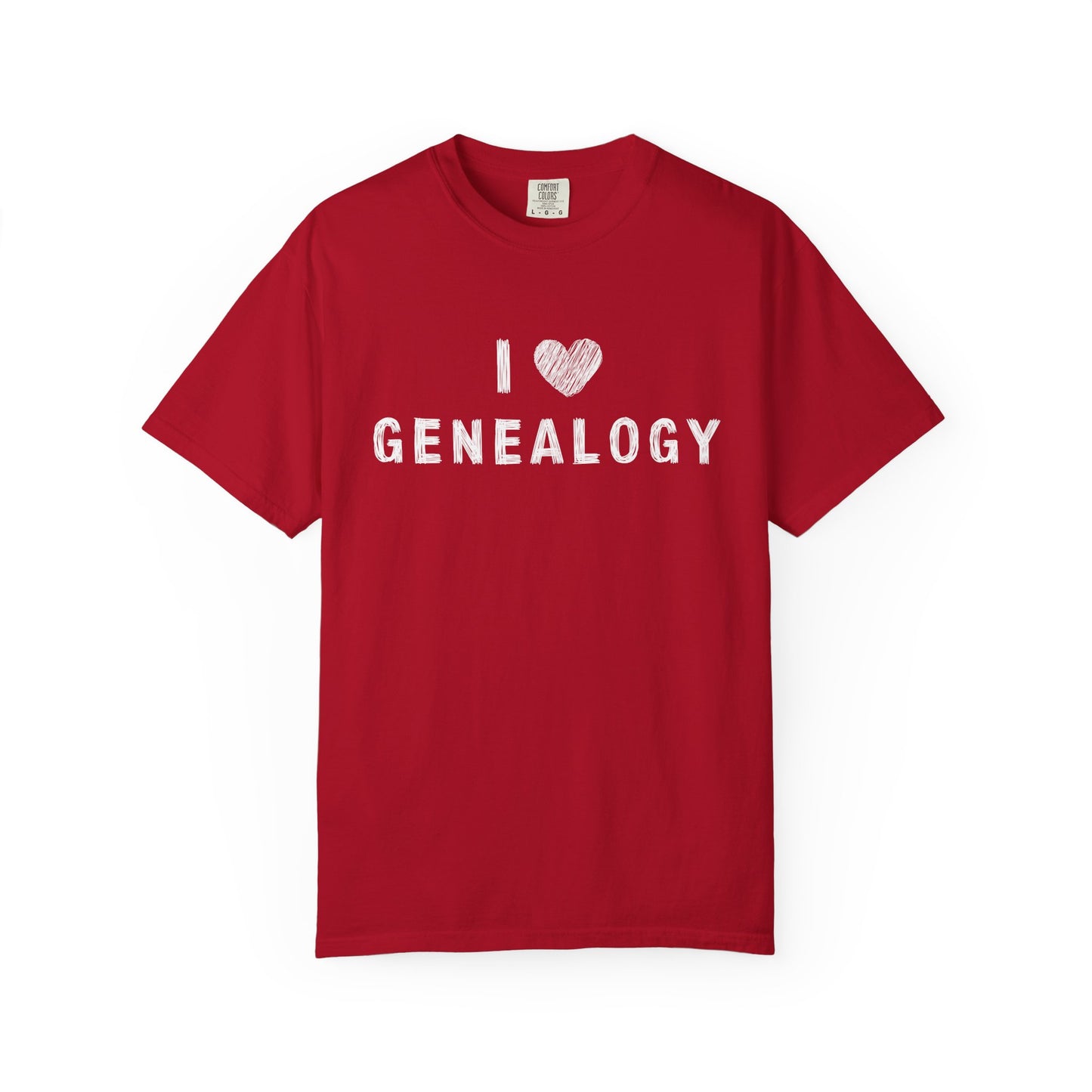 I Love Genealogy Comfort Colors Genealogy T-Shirt
