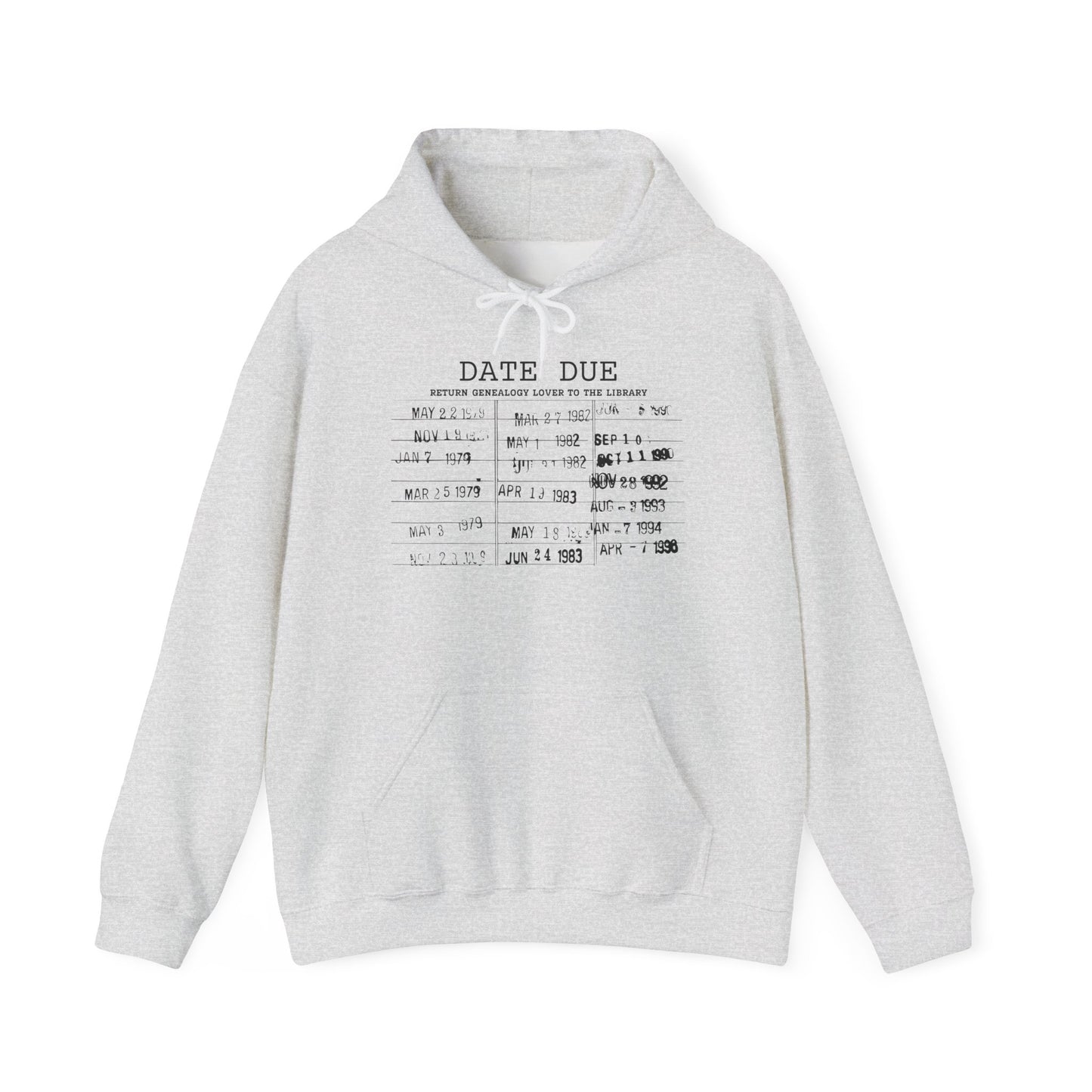 Date Due Genealogy Hoodie