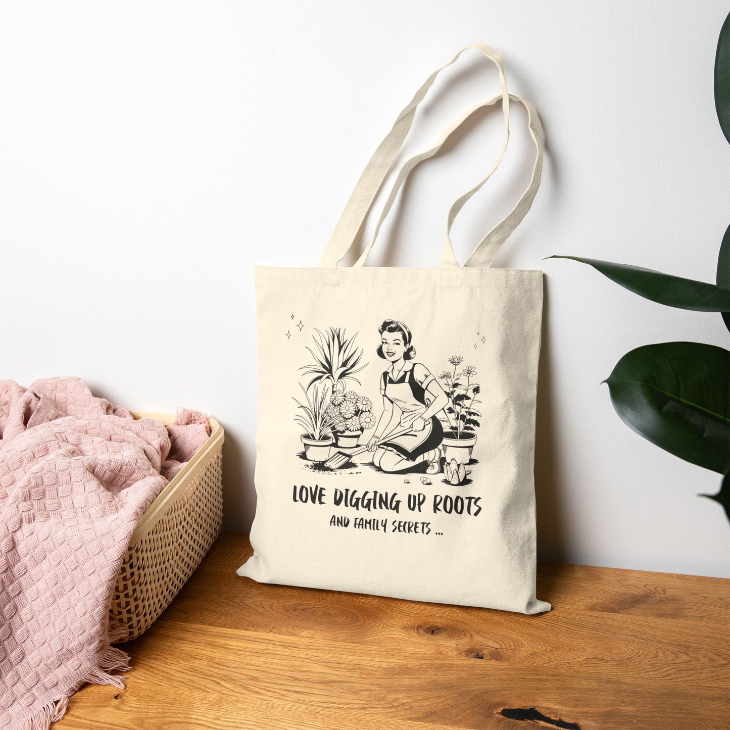 Love Digging Up Roots and Family Secrets Tote Bag