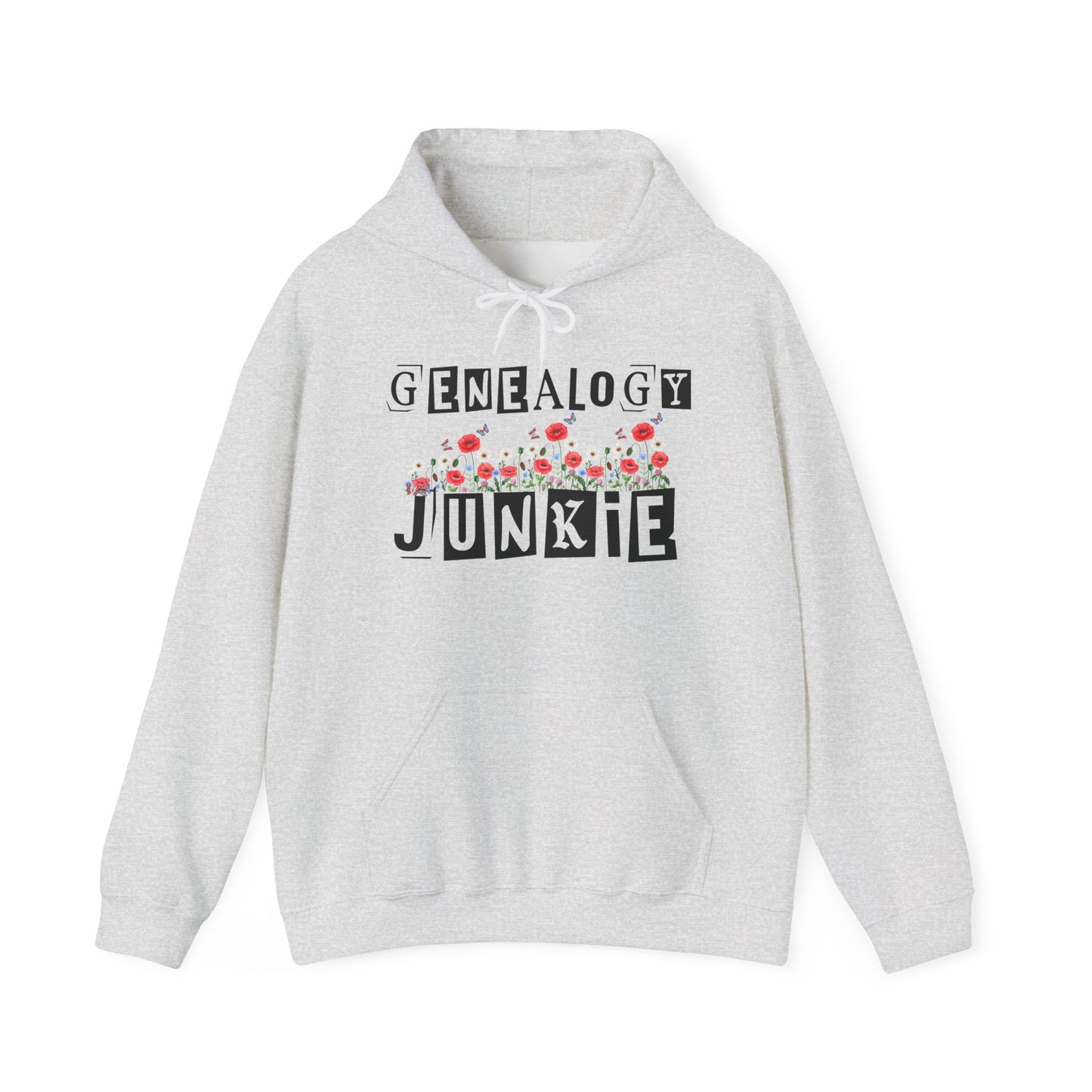 Genealogy Junkie Floral Hoodie