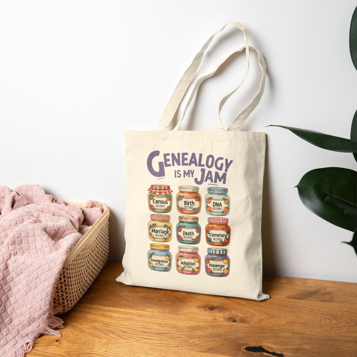 Genealogy Is My Jam Funny Tote Bag