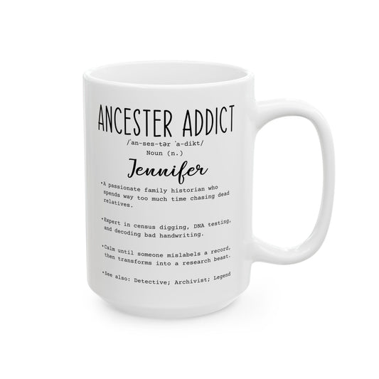 Personalized Ancestor Addict Mug