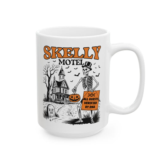 Funny Skeleton Motel DNA Mug