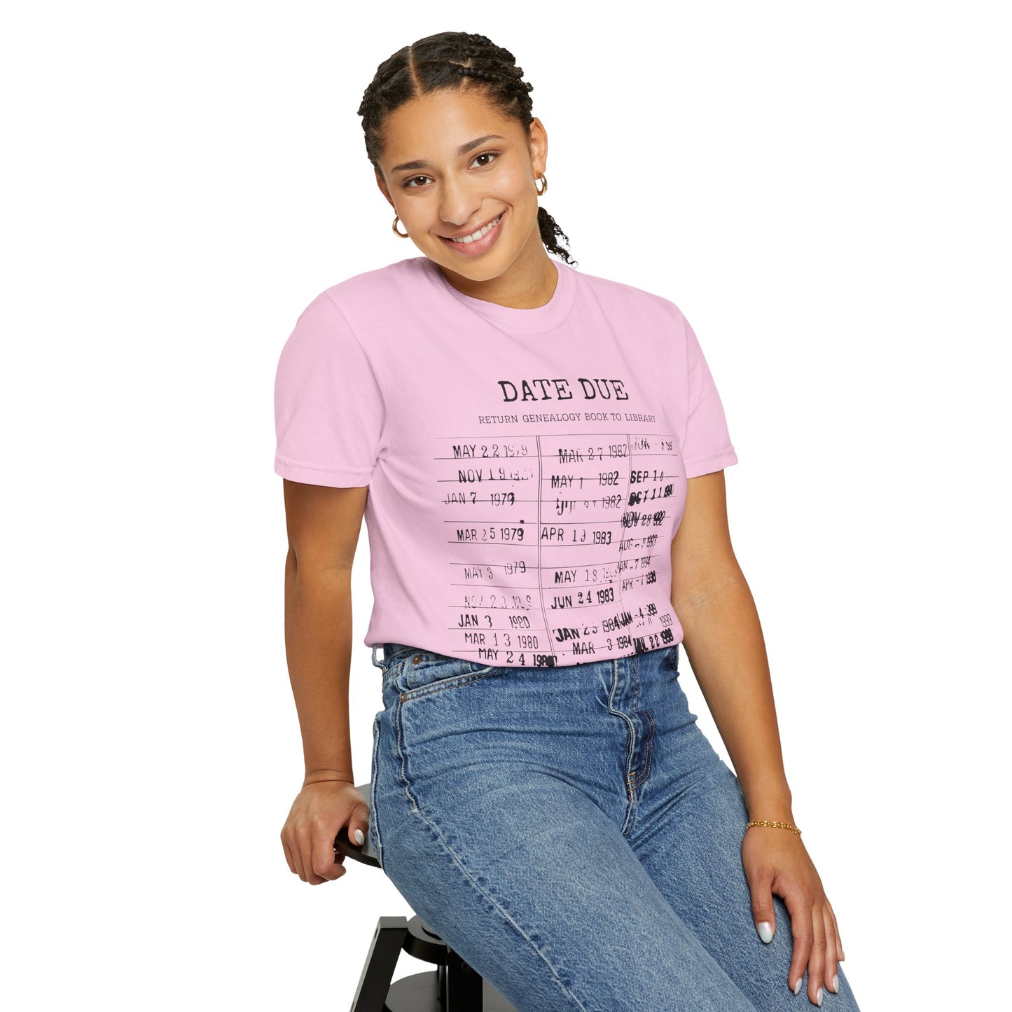 Genealogy Library Card Date Due T-Shirt