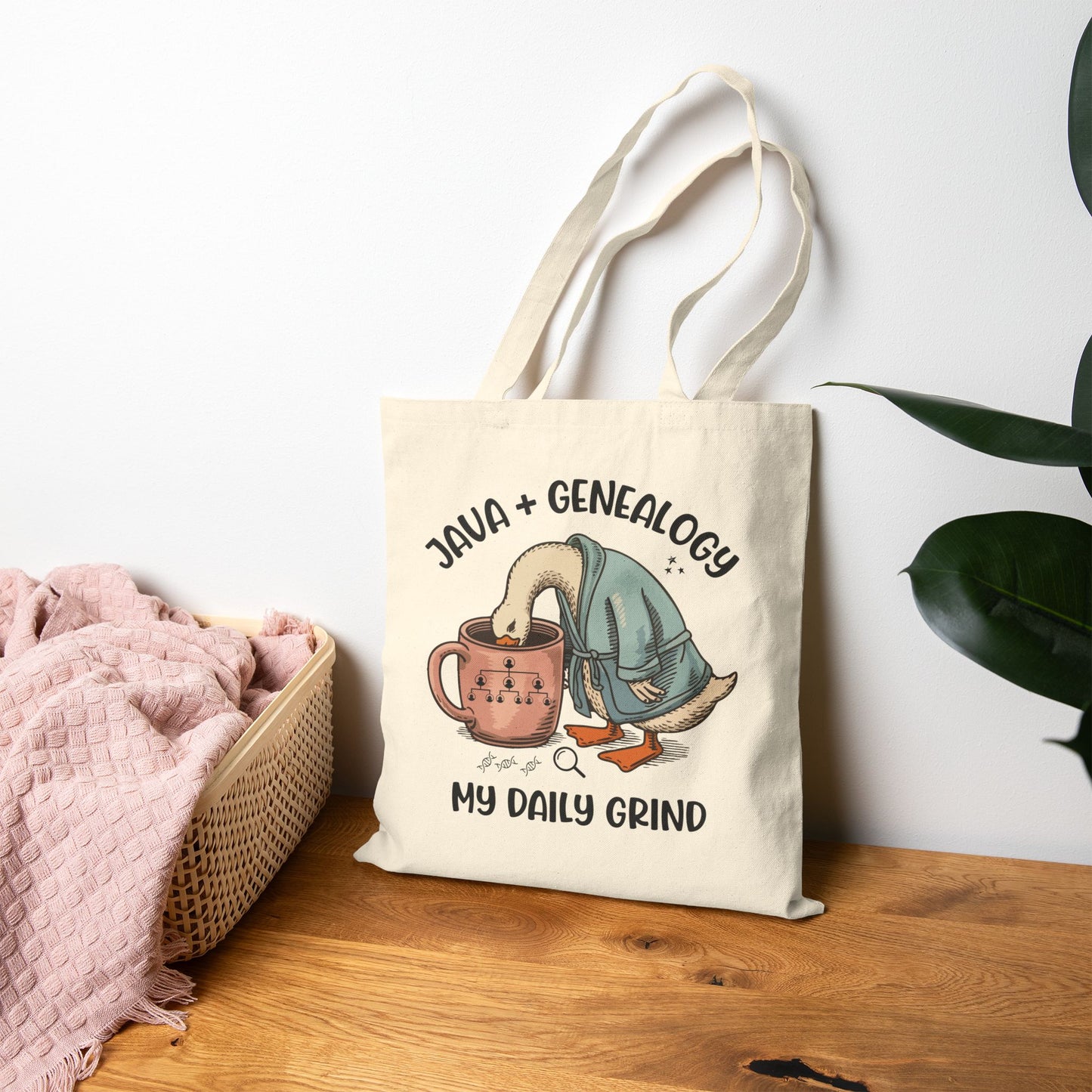 Java and Genealogy Tote Bag