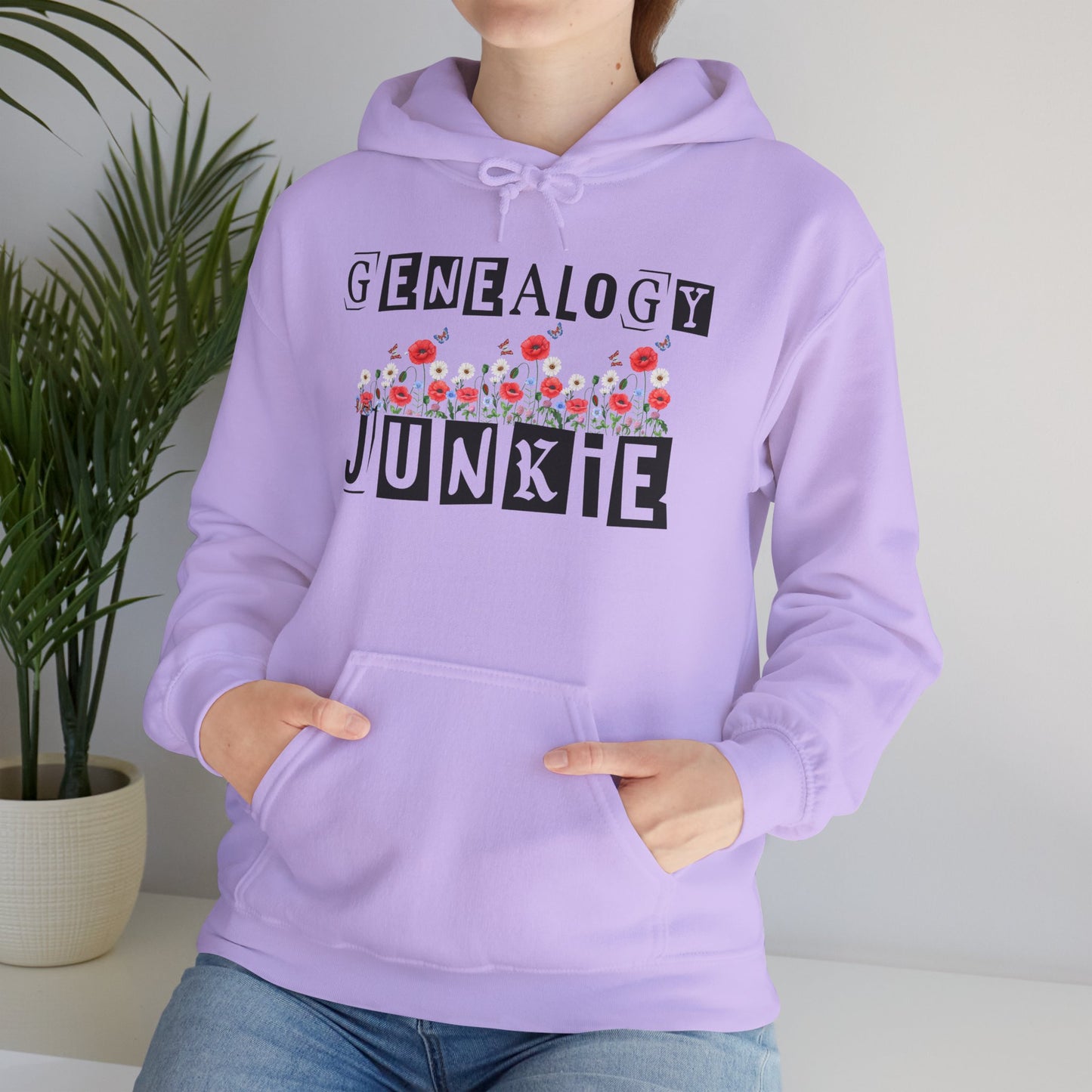 Genealogy Junkie Floral Hoodie
