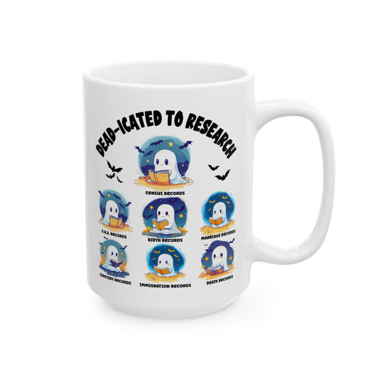 Dead-icated to Research Funny Mug