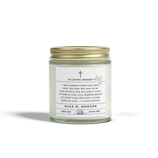 Memorial Candle Sympathy Poem Gift of Remembrance
