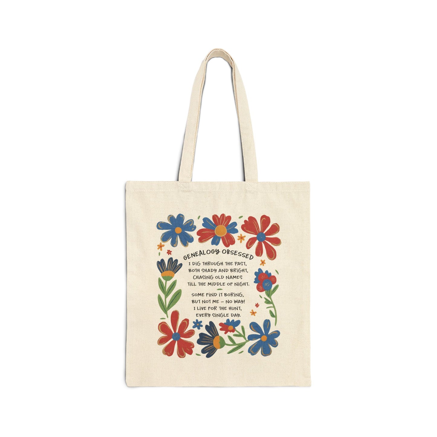 Genealogy Poem Tote Bag