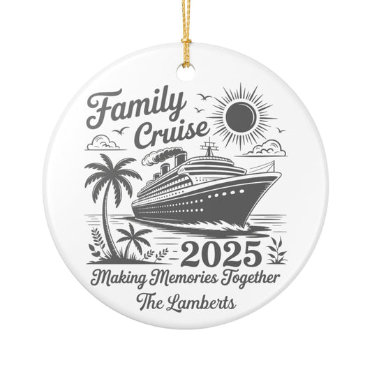 Personalized Family Cruise Ornament 2025