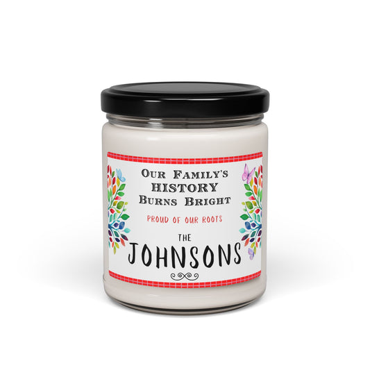 Personalized Family Name Scented Candle