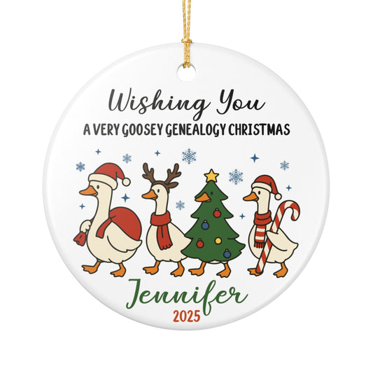 Personalized Goose Family Ornament Christmas Ornament